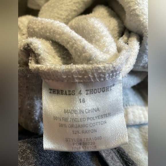 Teen boys size 16, Threads 4 thought, white jogger pants - Picture 5 of 7